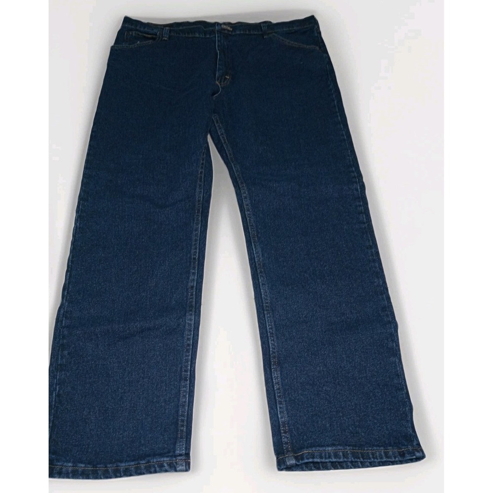 Wrangler Five Star Jeans Mens 40x32 Regular Fit Straight Leg Dark Blue Denim